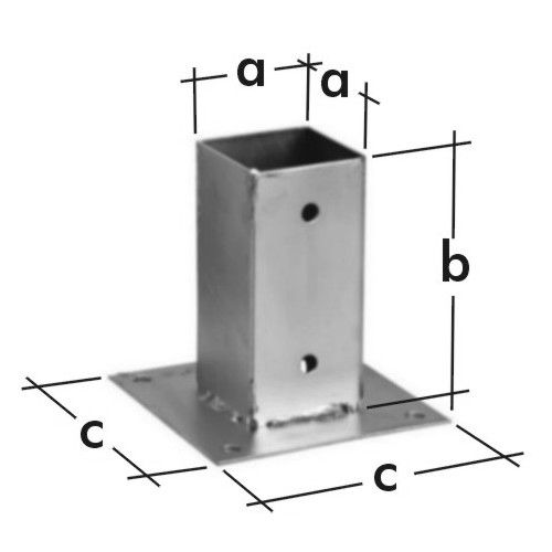 Patka sloupku se čtvercovou základnou PSP 100 101x150x2mm