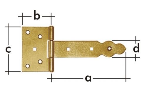 Závěs brankový ozdobný 250 x 60 x 90 mm ZBO250