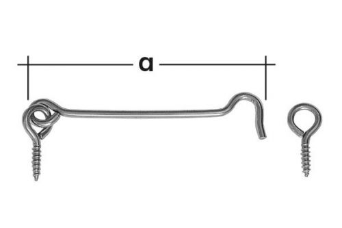 Háček s očkem k zaš. ZHK80 80mm Zn