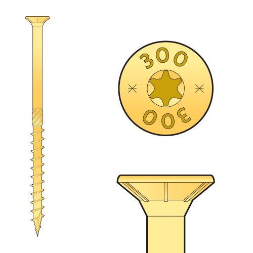 vrut tesařský 5 x 45 mm se zapuštěnou hlavou CS05045