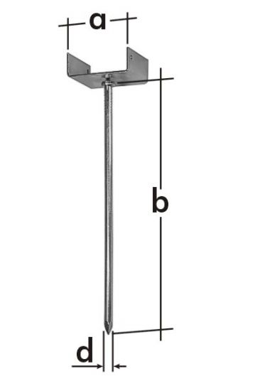 PD 210/40 T podpěrka střešních latí 40x55x210x1,5 mm