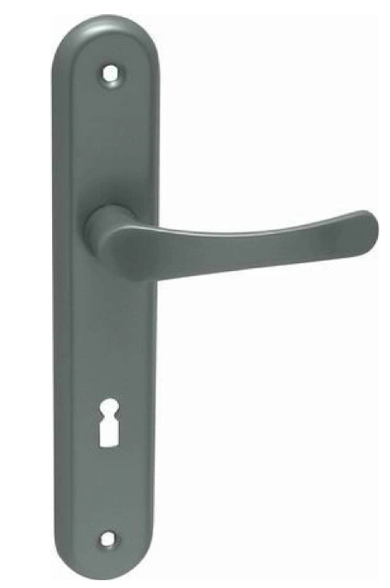 Dveřní kování madlo koule / klika 72 mm OK stříbrná otočná